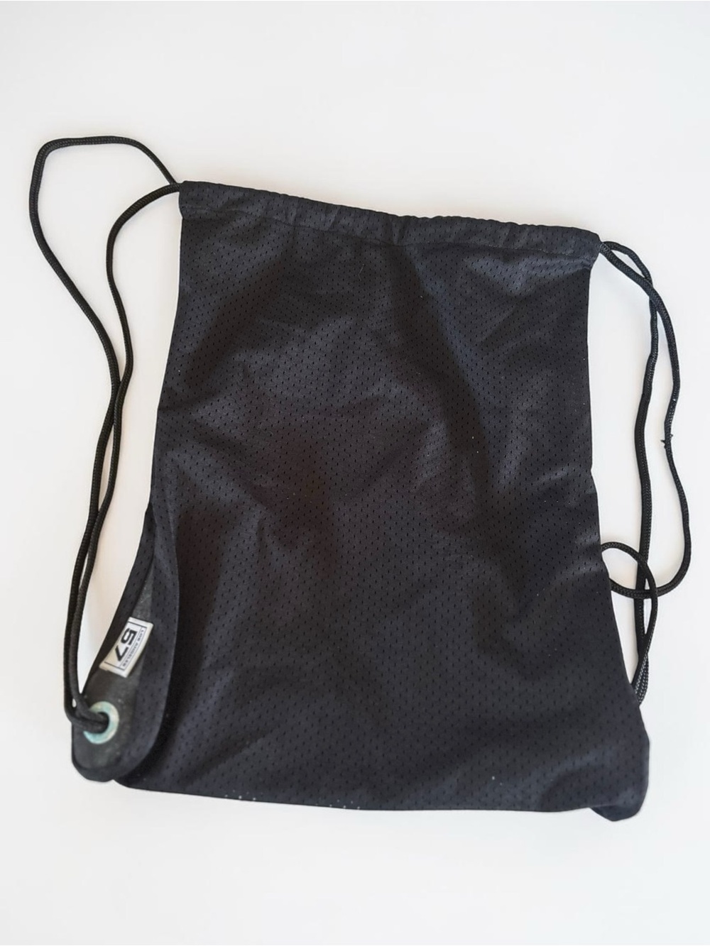 Nike Lakers Drawstring Bag Black Mesh Gym Sack Y2K Kobe Era - Picture 2 of 4